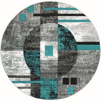 United Weavers Bristol Epsilon Turquoise (2050-10169) Geometric Area Rug