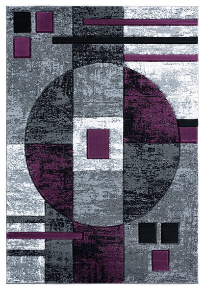 United Weavers Bristol Epsilon Plum (2050-10182) Geometric Area Rug