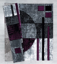 United Weavers Bristol Epsilon Plum (2050-10182) Geometric Area Rug