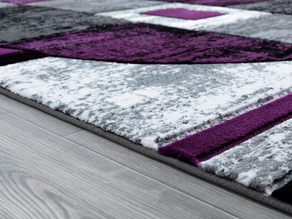 United Weavers Bristol Epsilon Plum (2050-10182) Geometric Area Rug