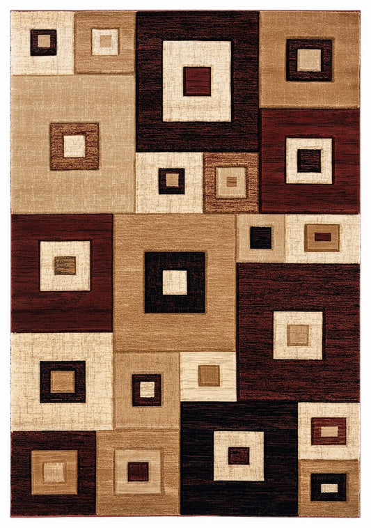 United Weavers Bristol Cicero Burgundy (2050-10234) Geometric Area Rug