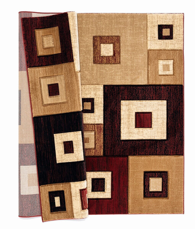 United Weavers Bristol Cicero Burgundy (2050-10234) Geometric Area Rug