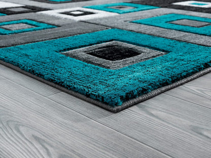 United Weavers Bristol Cicero Turquoise (2050-10269) Geometric Area Rug