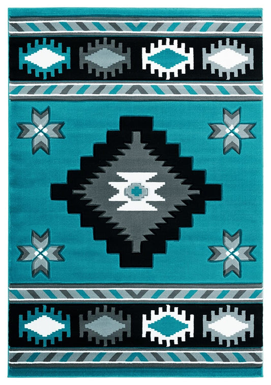 United Weavers Bristol Caliente Turquoise (2050-10469) Southwestern Area Rug