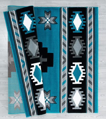 United Weavers Bristol Caliente Turquoise (2050-10469) Southwestern Area Rug