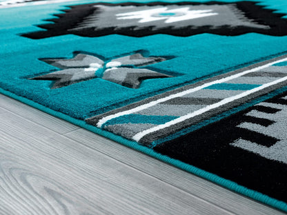 United Weavers Bristol Caliente Turquoise (2050-10469) Southwestern Area Rug