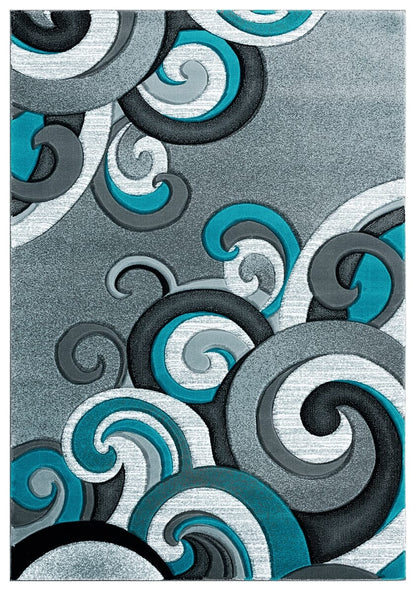 United Weavers Bristol Rhiannon Turquoise (2050-11369) Geometric Area Rug