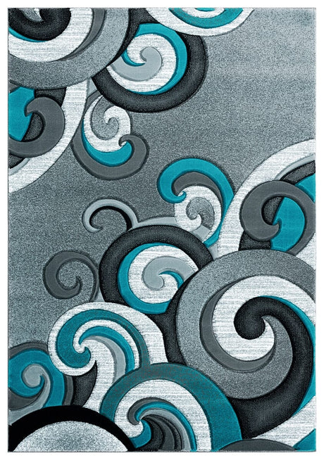 United Weavers Bristol Rhiannon Turquoise (2050-11369) Rugs.