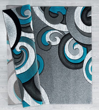 United Weavers Bristol Rhiannon Turquoise (2050-11369) Geometric Area Rug