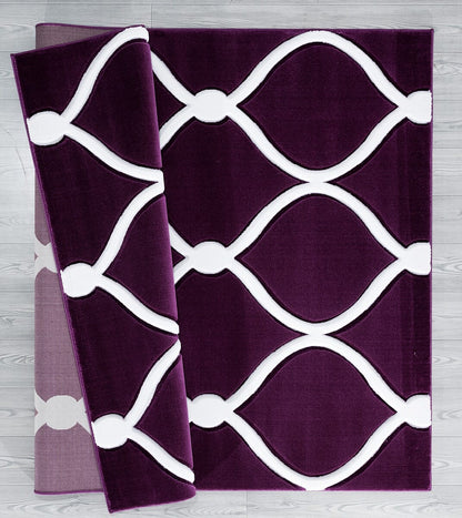 United Weavers Bristol Rodanthe Plum (2050-11582) Geometric Area Rug