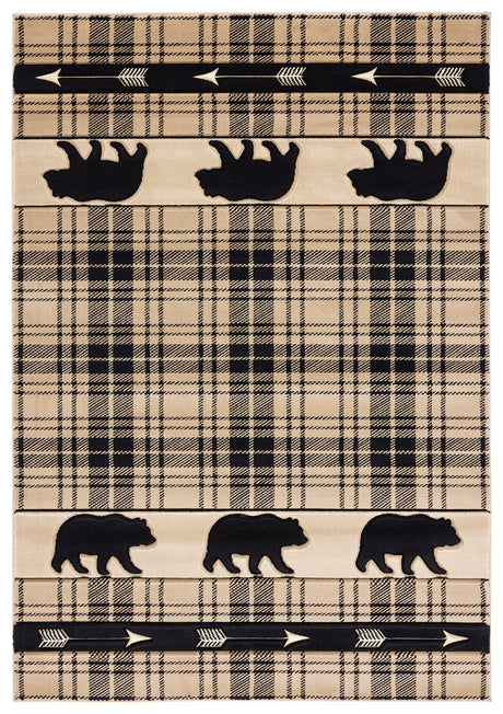 United Weavers Cottage Tartan Bear Beige (2055-41426) Rugs.