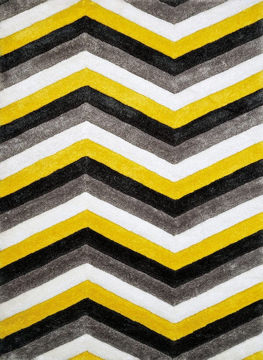 United Weavers Finesse Mellow Yellow (2100-21212) Chevron Area Rug