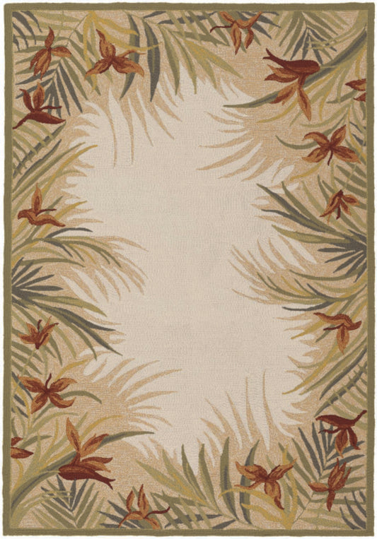 Couristan Covington Tropic Gardens 2129/1021 Sand / Multi Tropical Area Rug