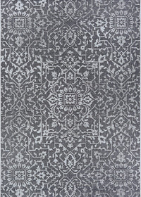 Couristan Monte Carlo Palmette 2329/3108 Black / Grey / Ivory Area Rug