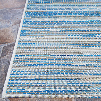 Couristan Monte Carlo Coastal Breeze 2333/2406 Ocean / Champagne Area Rug