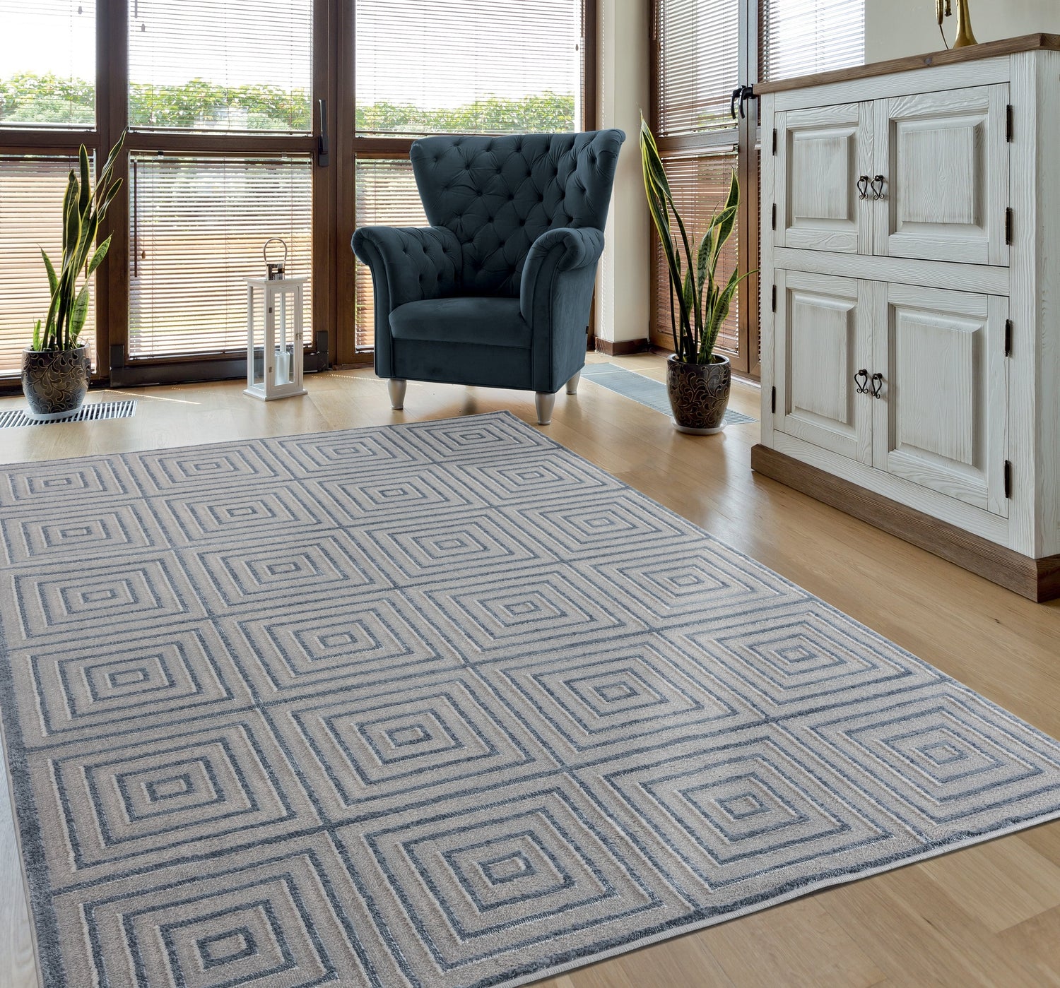 United Weavers Cascades Tehama Blue/Grey (2601-10867) Rugs.