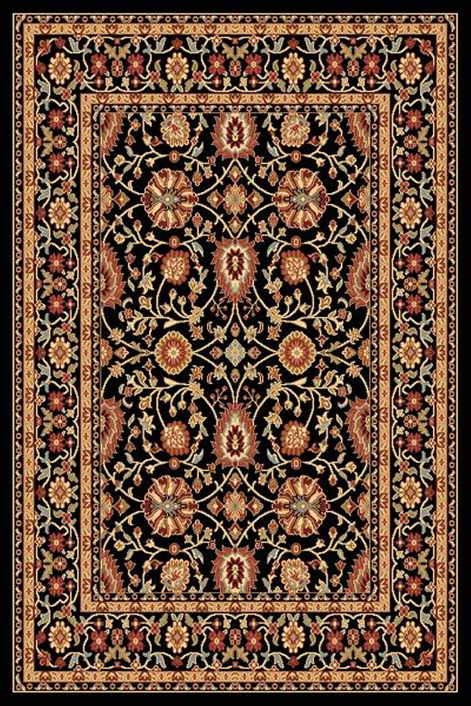 Dynamic Yazd 2803 Black  /  Black Area Rug