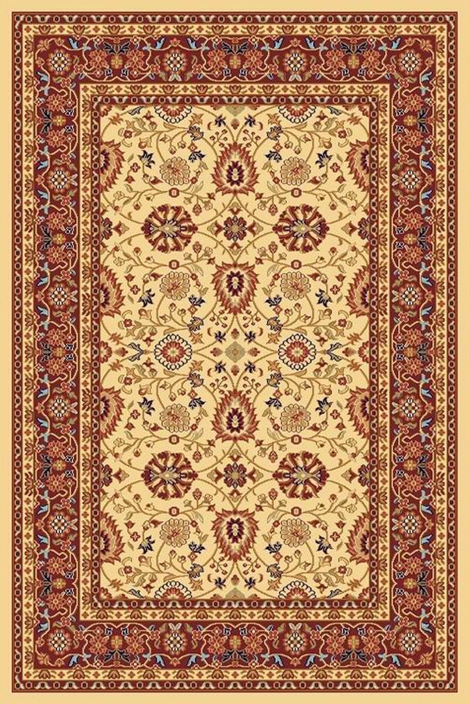 Dynamic Yazd 2803 Cream  /  Red Area Rug