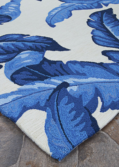 Couristan Covington Palm Leaves 2993/2003 Blue Area Rug