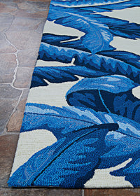 Couristan Covington Palm Leaves 2993/2003 Blue Area Rug