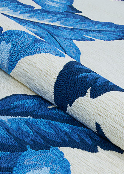 Couristan Covington Palm Leaves 2993/2003 Blue Area Rug