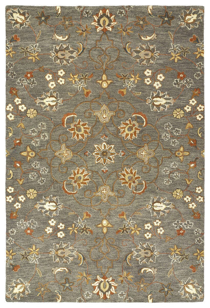 Kaleen Helena 3215-102 Pewter Green , Linen , Ivory Area Rug