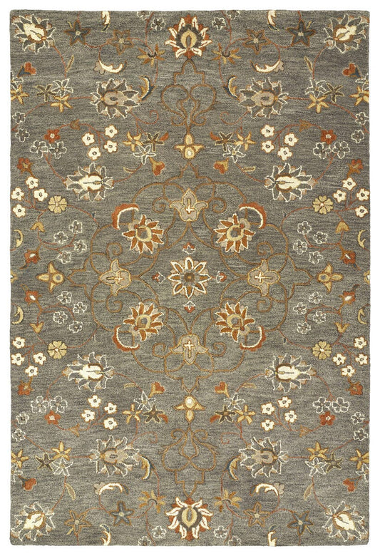 Kaleen Helena 3215-102 Pewter Green , Linen , Ivory Area Rug