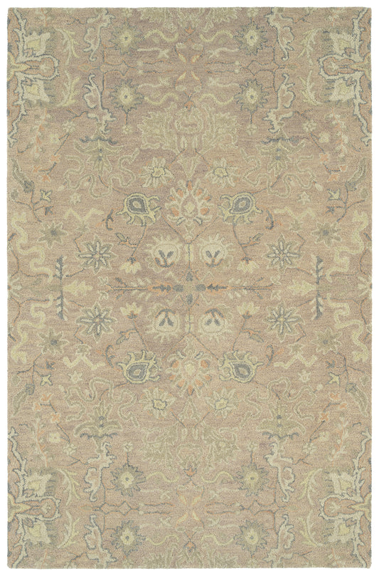 Kaleen Helena 3216-90 Lilac, Gray, Ivory,Salmon Area Rug