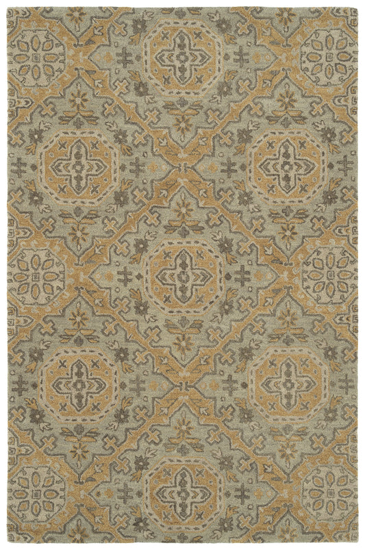 Kaleen Helena 3221-59 Sage, Brown, Taupe, Gold Area Rug