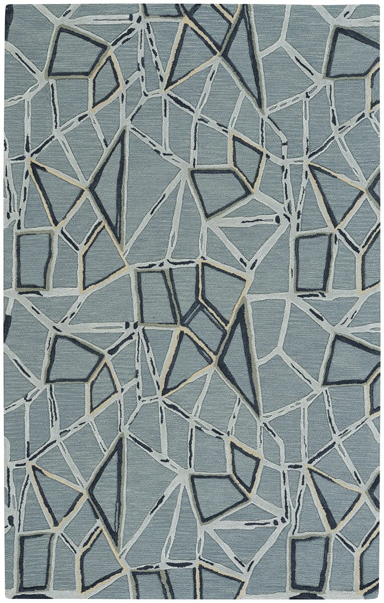 Capel Splinter 3296-400 Azure Geometric Area Rug