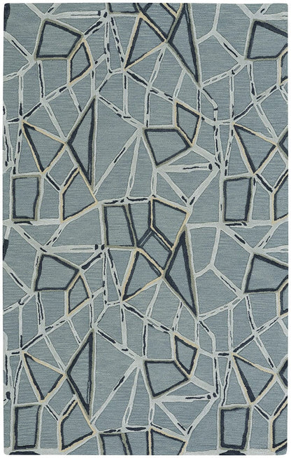 Capel Splinter 3296-400 Azure Geometric Area Rug