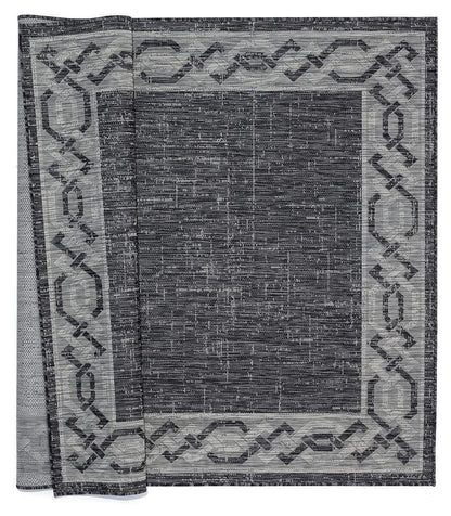 United Weavers Augusta Whitehaven Black (3900-10070) Bordered Area Rug