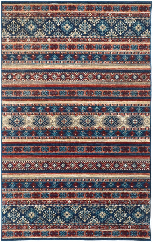 Feizy Nolan 39Atf Blue/Rust Area Rug