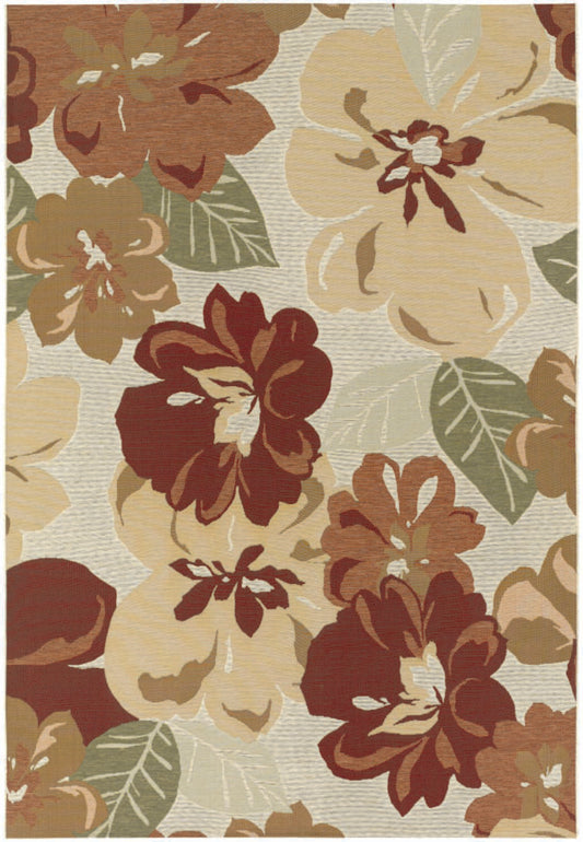 Couristan Dolce Novella 4055/0632 Rose Bud Floral / Country Area Rug