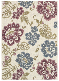 Couristan Dolce Tivoli 4078/7439 Ivory / Multi Floral / Country Area Rug