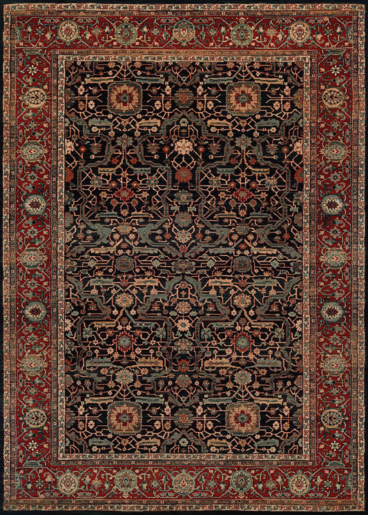 Couristan Old World Classic Joshagan 4348/0500 Navy/Rust Area Rug