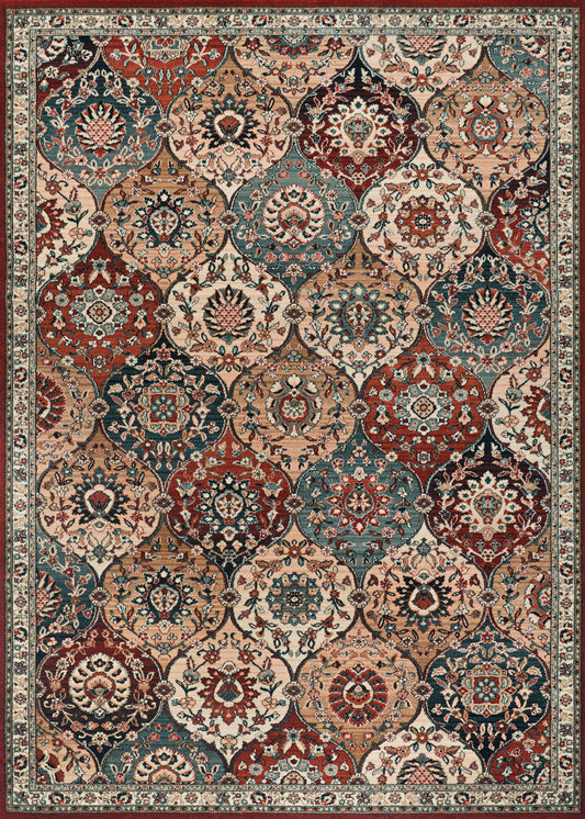 Couristan Old World Classic Royal Baktiari 4373/5430 Antique Red Area Rug