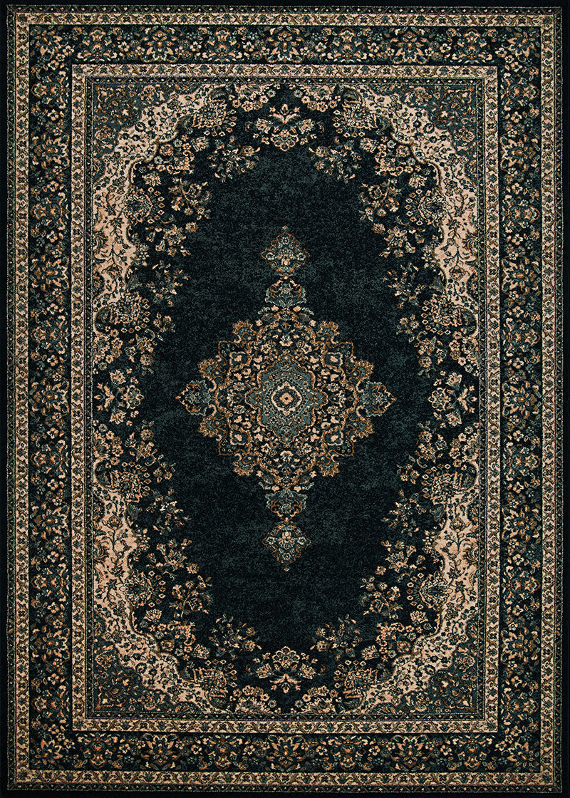 Couristan Old World Classic Antique Kerman 4392/2300 Black Area Rug