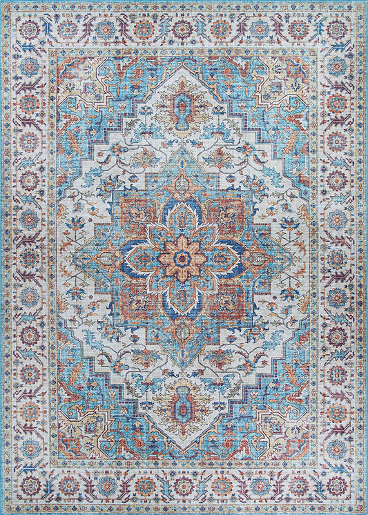 Couristan Pasha Sarouk 4648/0648 Navy Area Rug