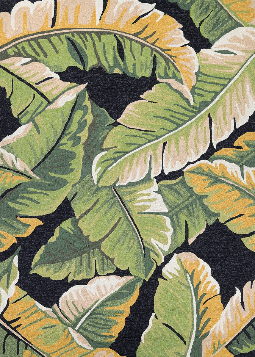 Couristan Covington Rainforest 4972/4000 Forest Green / Black Tropical Area Rug