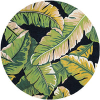 Couristan Covington Rainforest 4972/4000 Forest Green / Black Tropical Area Rug