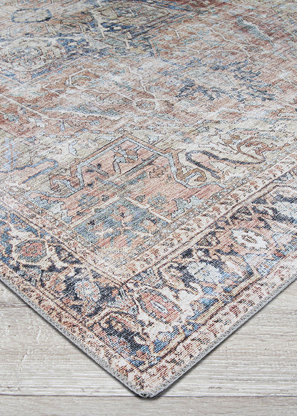 Couristan Pasha Antique Kashan 5085/5040 Rust Area Rug