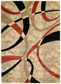 United Weavers Contours La Chic Cream (510-21390) Geometric Area Rug