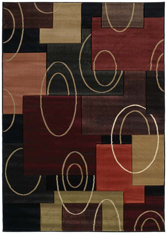 United Weavers Contours Cha Cha Onyx (510-20576) Geometric Area Rug