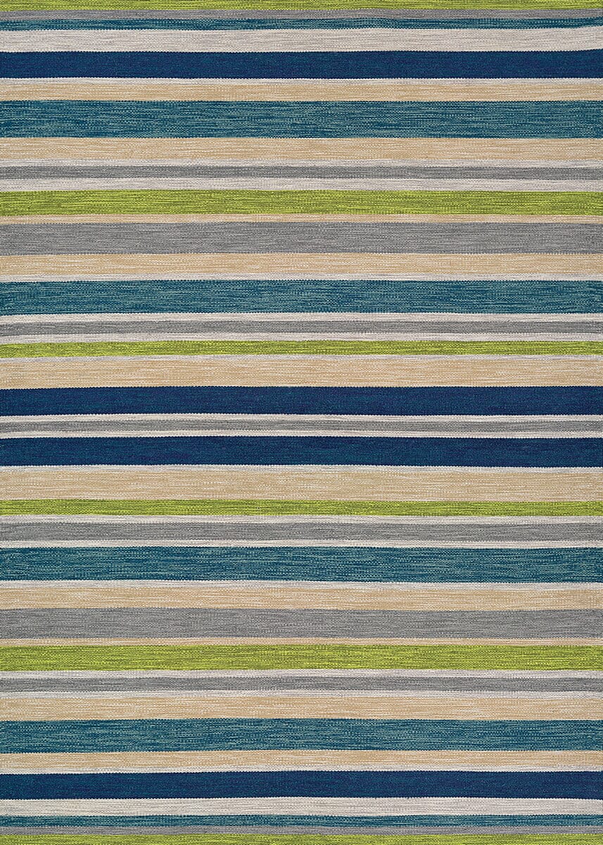 Couristan Cottages Alki 5124/3298 Ocean Shades Striped Area Rug