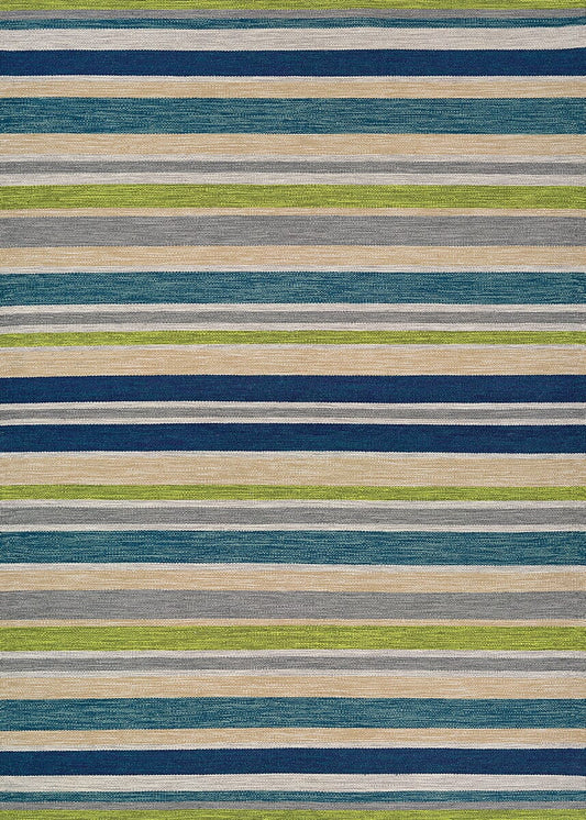 Couristan Cottages Alki 5124/3298 Ocean Shades Striped Area Rug