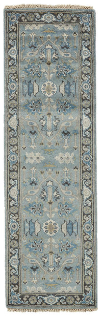 Feizy Ustad 6109F Blue/Gray Area Rug