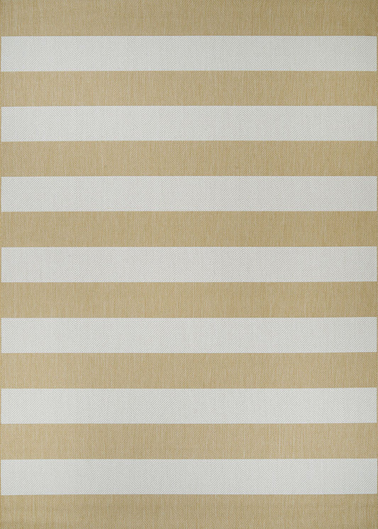 Couristan Afuera Yacht Club 5229/8505 Butterscotch/Ivory Area Rug