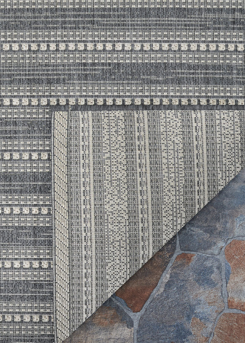 Couristan Afuera Beachcomber 5262/3308 Anthracite/Sand Area Rug