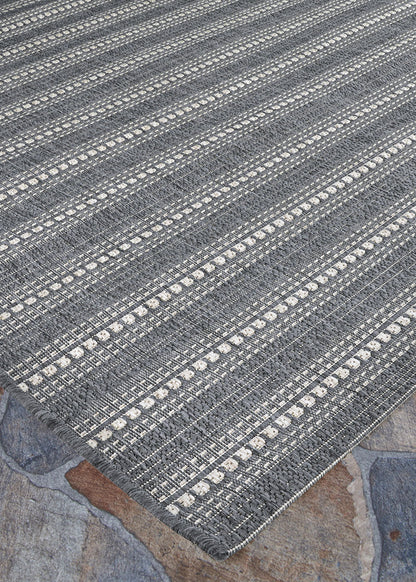 Couristan Afuera Beachcomber 5262/3308 Anthracite/Sand Area Rug